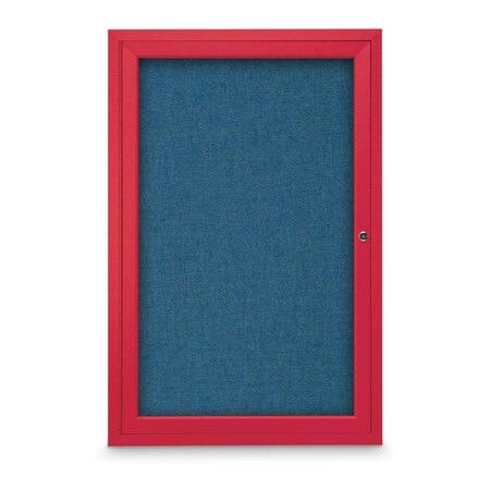 United Visual Products Slim Enclosed Corkboard, 11"x13-1/2", White Alum Frame/Forbo UVEB1113-WHITE-FORBO